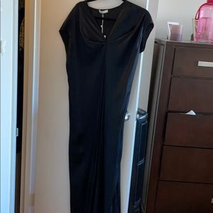 NWT Vince drape silk maxi dress